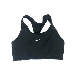 Nike black center swish logo sports bra size medium